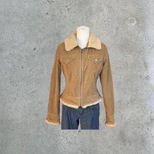 y2k corduroy sherpa jacket